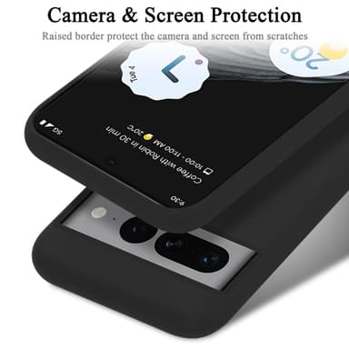 Google PIXEL 7 PRO silikondeksel case (Svart)