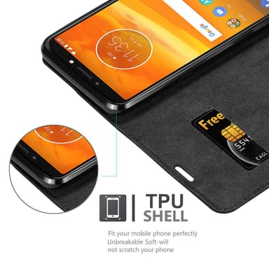 Motorola MOTO E5 PLUS lommebokdeksel case (svart)