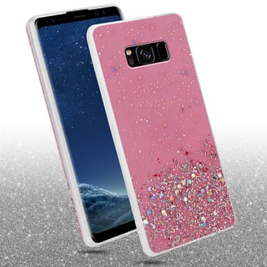 Samsung Galaxy S8 PLUS Silikondeksel Glitter (rosa)