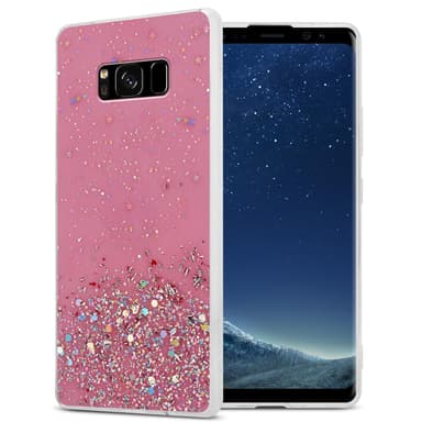 Samsung Galaxy S8 PLUS Silikondeksel Glitter (rosa)