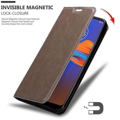 Motorola MOTO E6 PLUS lommebokdeksel case (brun)