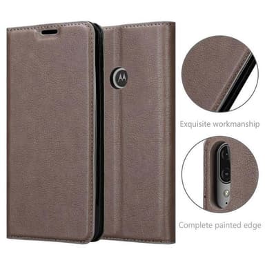 Motorola MOTO E6 PLUS lommebokdeksel case (brun)