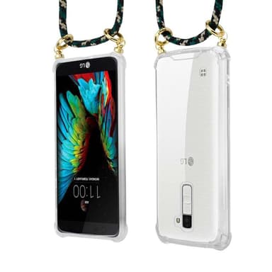 LG K10 2016 Deksel med Halskjede (brun)