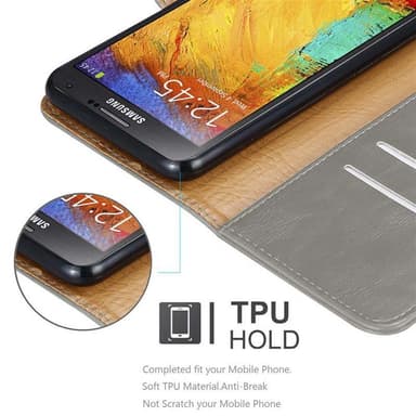 Samsung Galaxy NOTE 3 NEO lommebokdeksel etui (brun)