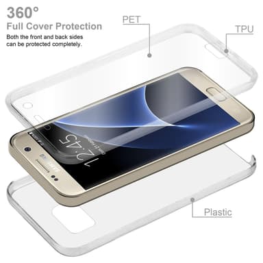 Samsung Galaxy S7 Deksel 360 Case Cover (gjennomsiktig)