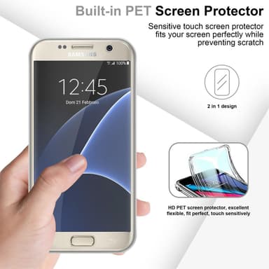 Samsung Galaxy S7 Deksel 360 Case Cover (gjennomsiktig)