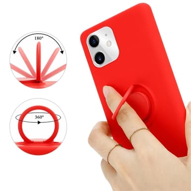 Deksel iPhone 11 Ring Case (rød)
