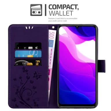 Xiaomi Mi 10 LITE lommebokdeksel Blomster (Lilla)