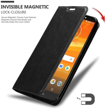 Motorola MOTO E5 PLUS lommebokdeksel case (svart)