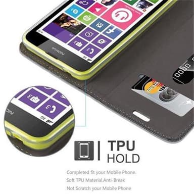 Nokia Lumia 630 / 635 lommebokdeksel etui (grå)