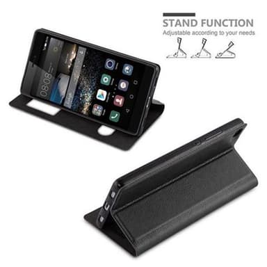 Huawei P8 lommebokdeksel cover (svart)