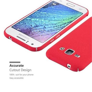 Samsung Galaxy J1 2015 Hardt Deksel Cover (rød)