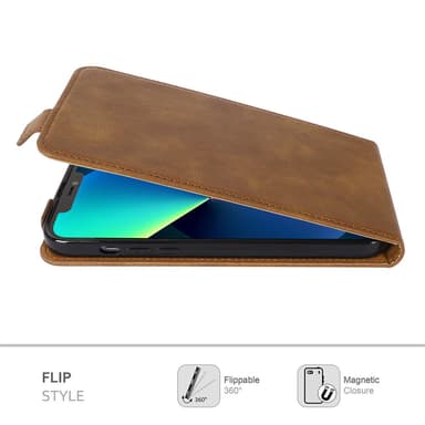 iPhone 13 Deksel Flip Case (brun)