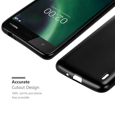 Deksel Nokia 2 2017 Case Cover (svart)