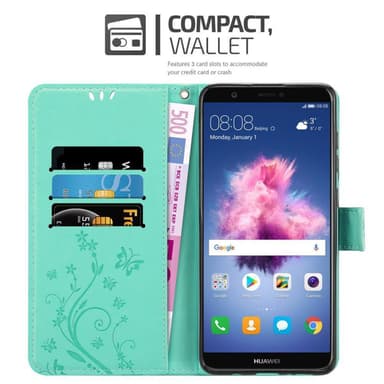 Huawei P SMART 2018 / Enjoy 7S lommebokdeksel Blomster
