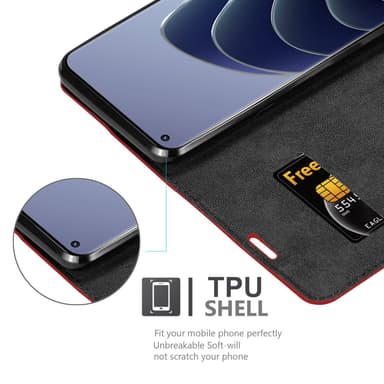 OnePlus 10 PRO 5G lommebokdeksel case (rød)