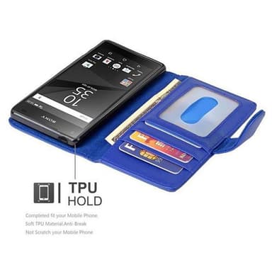 Sony Xperia Z5 COMPACT lommebokdeksel case (blå)
