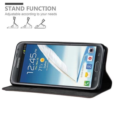 Samsung Galaxy NOTE 2 lommebokdeksel case (brun)