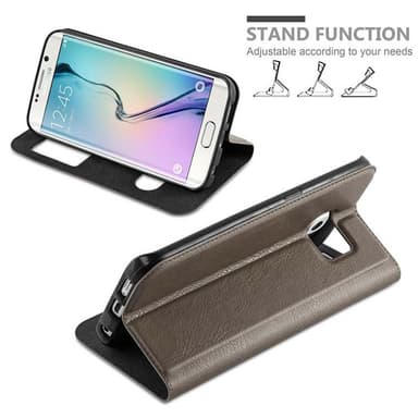 Samsung Galaxy S6 EDGE PLUS lommebokdeksel cover (brun)