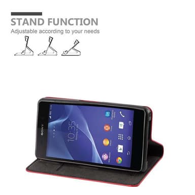 Sony Xperia Z2 COMPACT lommebokdeksel case (rød)