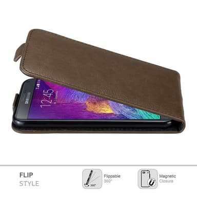 Samsung Galaxy NOTE 4 deksel flip cover (brun)
