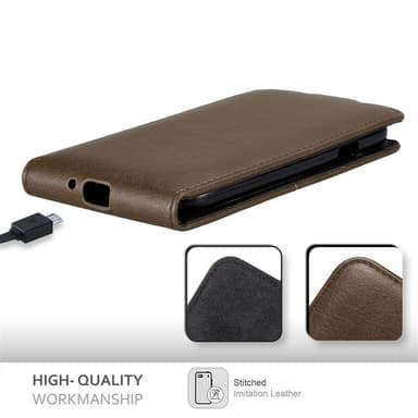 Samsung Galaxy S4 deksel flip cover (brun)