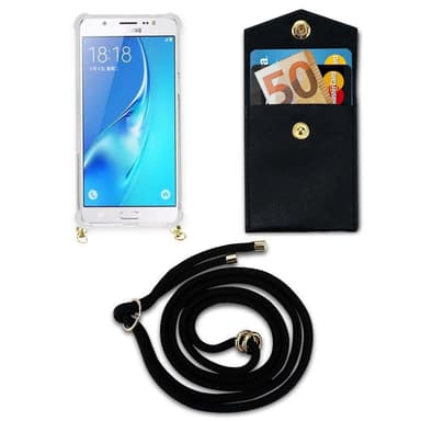 Samsung Galaxy J7 2016 Deksel med Halskjede (svart)