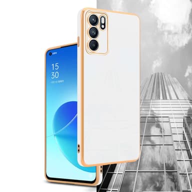 Oppo Reno6 5G silikondeksel case (Hvit)