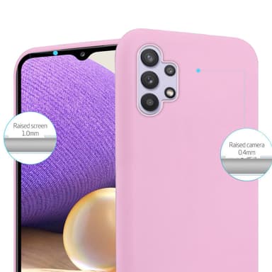 Deksel Samsung Galaxy A32 5G Silikon cover (rosa)