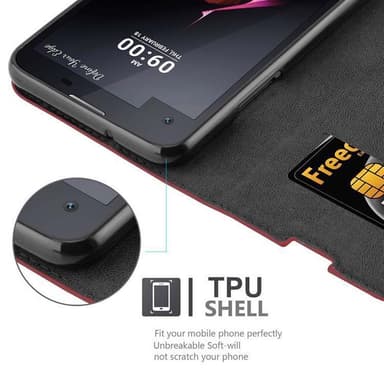 LG X SCREEN lommebokdeksel case (rød)
