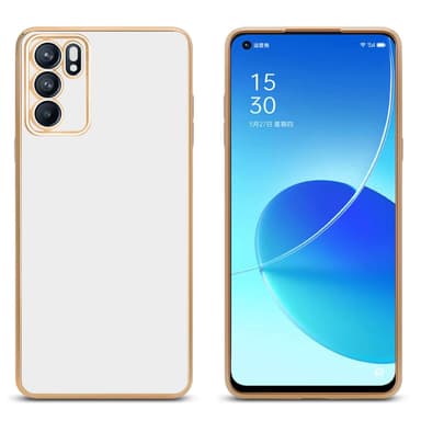 Oppo Reno6 5G silikondeksel case (Hvit)