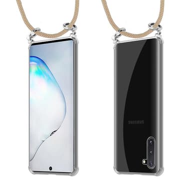 Samsung Galaxy NOTE 10 Deksel med Halskjede (brun)