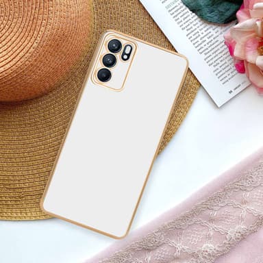 Oppo Reno6 5G silikondeksel case (Hvit)