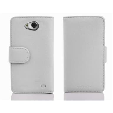 LG L70 (1. SIM) lommebokdeksel case (hvit)