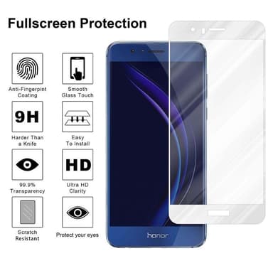 Honor 8 / 8 PREMIUM Skjermbeskytter Skärmskydd (hvit)