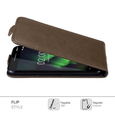 Nokia 2.1 deksel flip cover (brun)