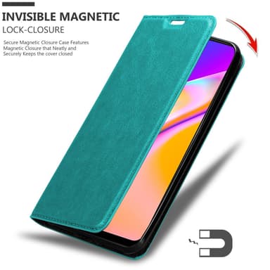 Oppo A94 5G lommebokdeksel case (turkis)