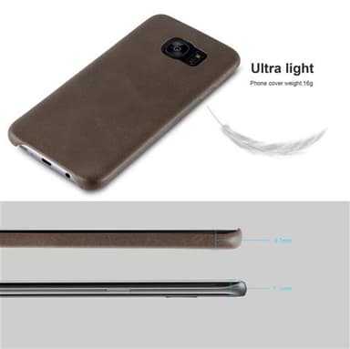 Samsung Galaxy S7 EDGE Hardt Deksel Cover (brun)