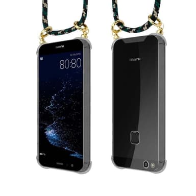 Huawei P10 LITE Deksel med Halskjede (brun)