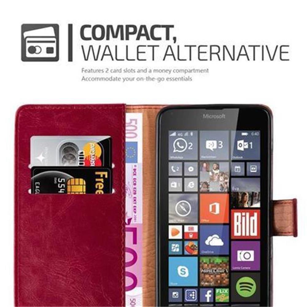 Nokia Lumia 640 lommebokdeksel etui (rød)
