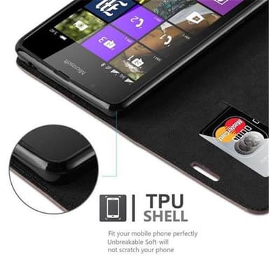 Nokia Lumia 540 lommebokdeksel case (brun)