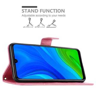 Huawei P SMART 2020 lommebokdeksel Blomster (rosa)