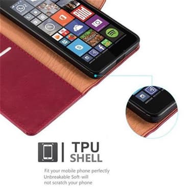Nokia Lumia 640 lommebokdeksel etui (rød)