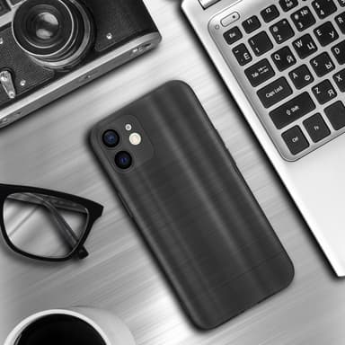 iPhone 12 MINI Silikondeksel Beskyttelse (svart)