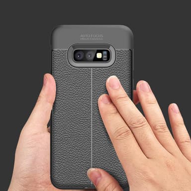 Samsung Galaxy S10e Deksel Kunstskinn (svart)