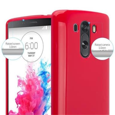LG G3 Deksel Case Cover (rød)