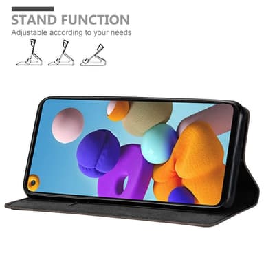 Samsung Galaxy A21s lommebokdeksel case (brun)