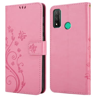 Huawei P SMART 2020 lommebokdeksel Blomster (rosa)