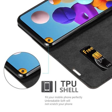 Samsung Galaxy A21s lommebokdeksel case (brun)
