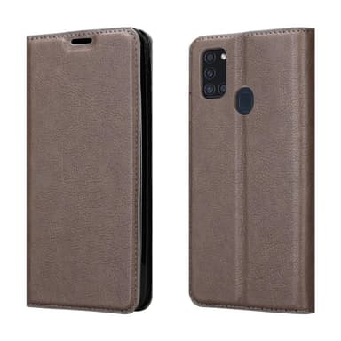 Samsung Galaxy A21s lommebokdeksel case (brun)
